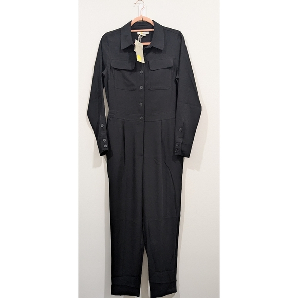 Boden Zada Collared Crepe Jumpsuit - Picture 2 of 7